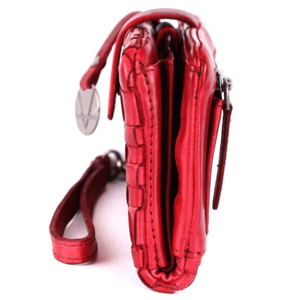 Genuine Leather Wallets for Women, Small Wallet for Women Zipper Coin Purse Credit Card Holder with Strap