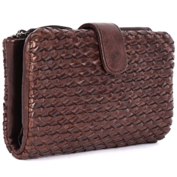 Genuine Leather Wallets for Women, Small Wallet for Ladies Zipper Coin Purse Credit Card Holder with Strap