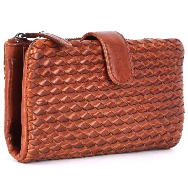 Genuine Leather Wallets for Women, Small Wallet for Ladies Zipper Coin Purse Credit Card Holder with Strap
