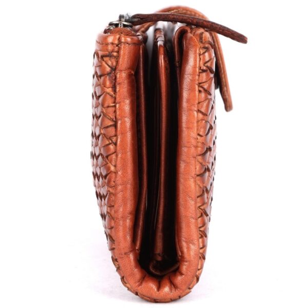 Genuine Leather Wallets for Women, Small Wallet for Ladies Zipper Coin Purse Credit Card Holder with Strap