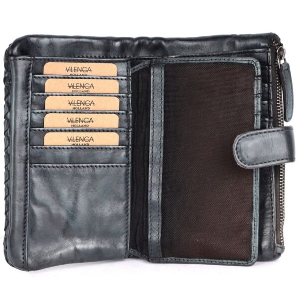 Genuine Leather Wallets for Women, Small Wallet for Ladies Zipper Coin Purse Credit Card Holder with Strap