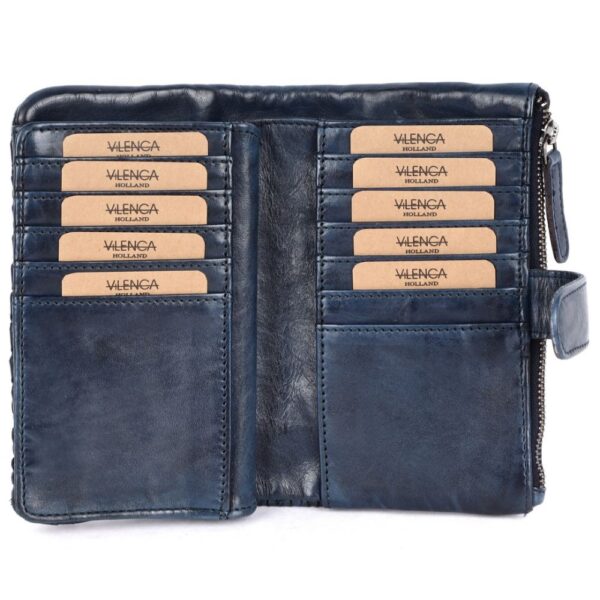 Genuine Leather Wallets for Women, Small Wallet for Ladies Zipper Coin Purse Credit Card Holder with Strap