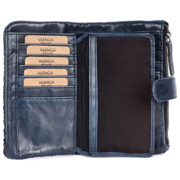 Genuine Leather Wallets for Women, Small Wallet for Ladies Zipper Coin Purse Credit Card Holder with Strap