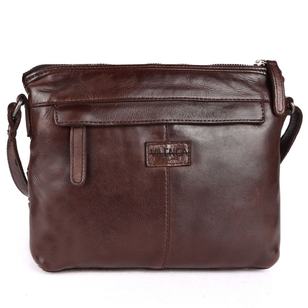 Genuine Leather Crossbody Sling Bag for Women - Trendy Casual Office Bag with Adjustable Strap
