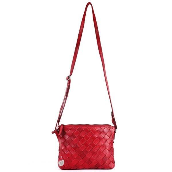 Genuine Leather Crossbody Sling Bag for Women - Trendy Casual Office Bag with Adjustable Strap