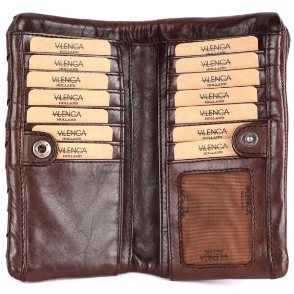 Genuine Leather Wallets for Women, Small Wallet for Ladies Zipper Coin Purse Credit Card Holder with Strap