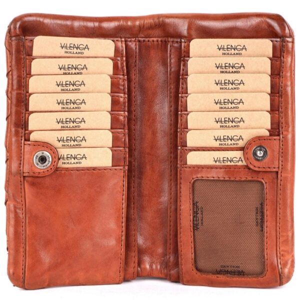 Genuine Leather Wallets for Women, Small Wallet for Ladies Zipper Coin Purse Credit Card Holder with Strap