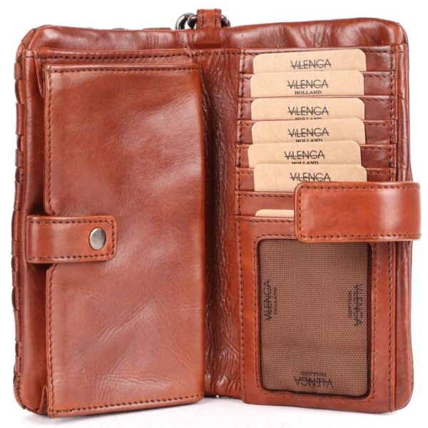 Genuine Leather Wallets for Women, Small Wallet for Ladies Zipper Coin Purse Credit Card Holder with Strap