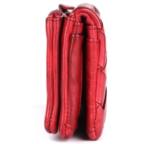 Genuine Leather Wallets for Women, Small Wallet for Ladies Zipper Coin Purse Credit Card Holder with Strap