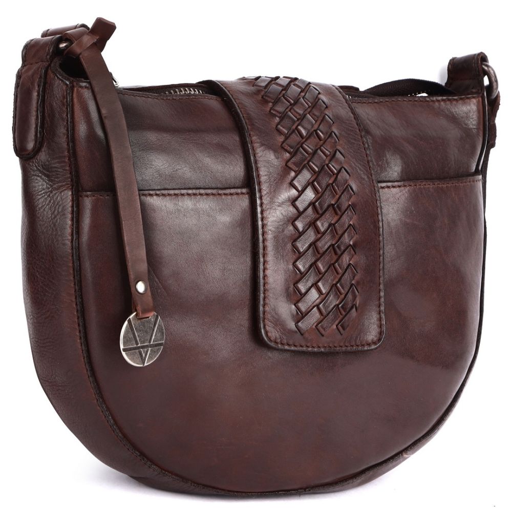 Genuine Leather Crossbody Sling Bag for Women - Trendy Casual Office Bag with Adjustable Strap