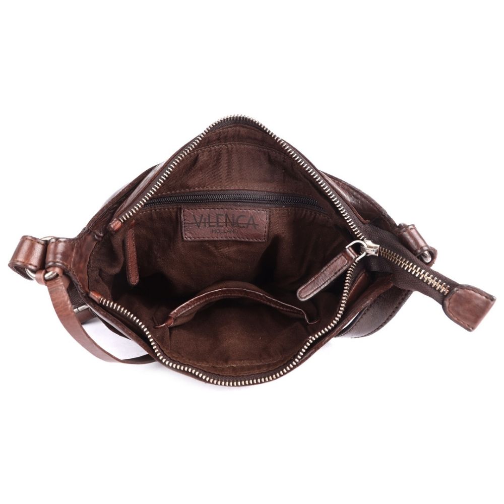 Genuine Leather Crossbody Sling Bag for Women - Trendy Casual Office Bag with Adjustable Strap