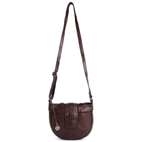 Genuine Leather Crossbody Sling Bag for Women - Trendy Casual Office Bag with Adjustable Strap