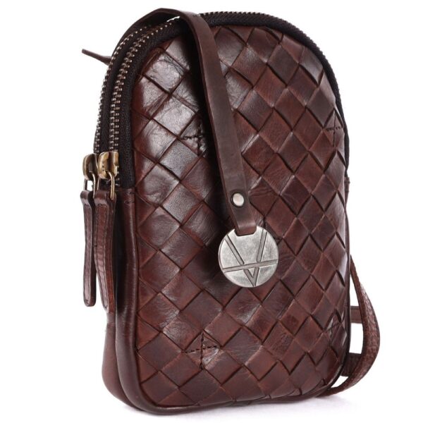 Genuine Leather Small Leather Crossbody Bags For Women Cell Phone Purse With Adjustable & Detachable Strap