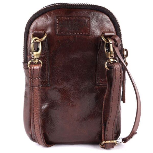 Genuine Leather Small Leather Crossbody Bags For Women Cell Phone Purse With Adjustable & Detachable Strap