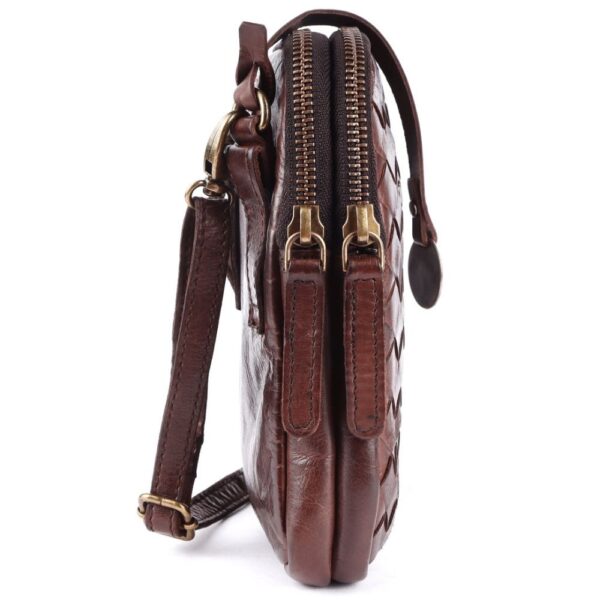 Genuine Leather Small Leather Crossbody Bags For Women Cell Phone Purse With Adjustable & Detachable Strap