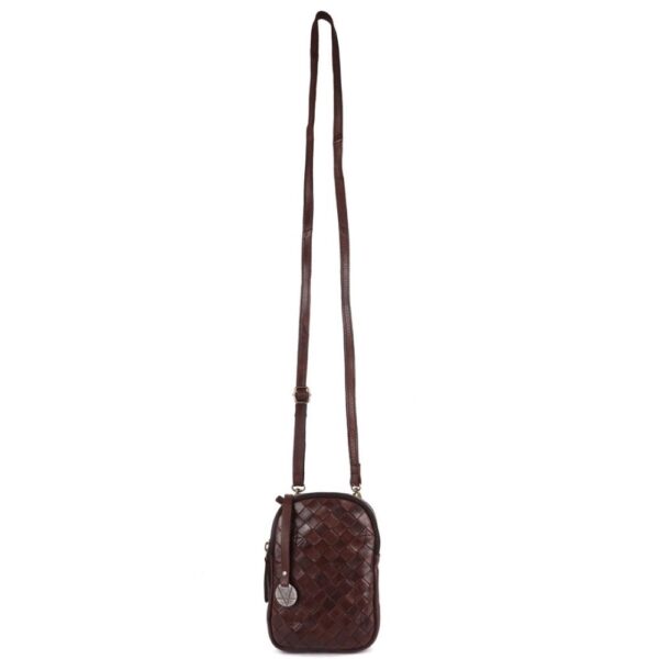 Genuine Leather Small Leather Crossbody Bags For Women Cell Phone Purse With Adjustable & Detachable Strap