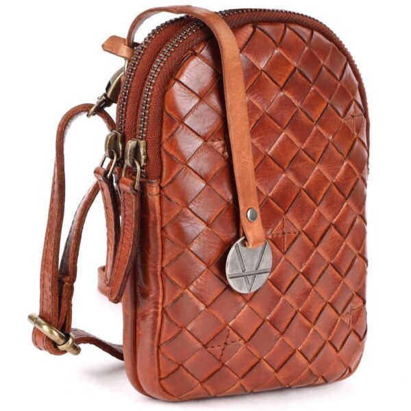 Genuine Leather Small Leather Crossbody Bags For Women Cell Phone Purse With Adjustable & Detachable Strap