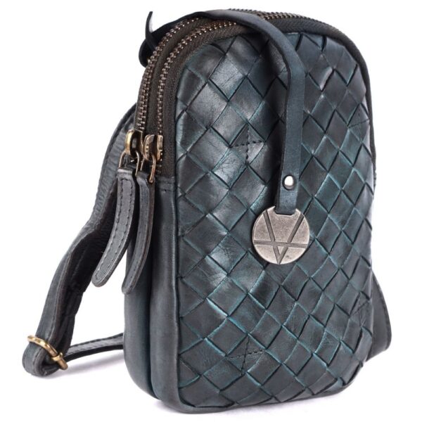 Genuine Leather Small Leather Crossbody Bags For Women Cell Phone Purse With Adjustable & Detachable Strap