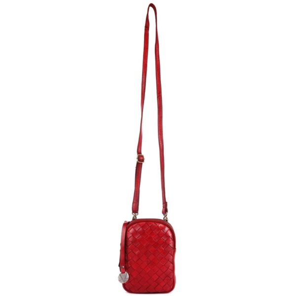 Genuine Leather Small Leather Crossbody Bags For Women Cell Phone Purse With Adjustable & Detachable Strap