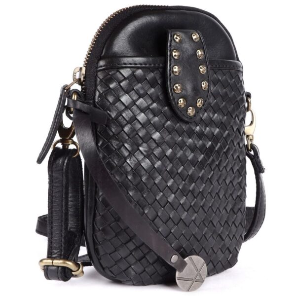 Genuine Leather Small Leather Crossbody Bags For Women Cell Phone Purse With Adjustable & Detachable Strap