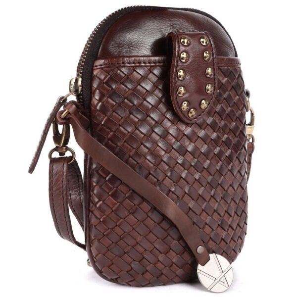 Genuine Leather Small Leather Crossbody Bags For Women Cell Phone Purse With Adjustable & Detachable Strap