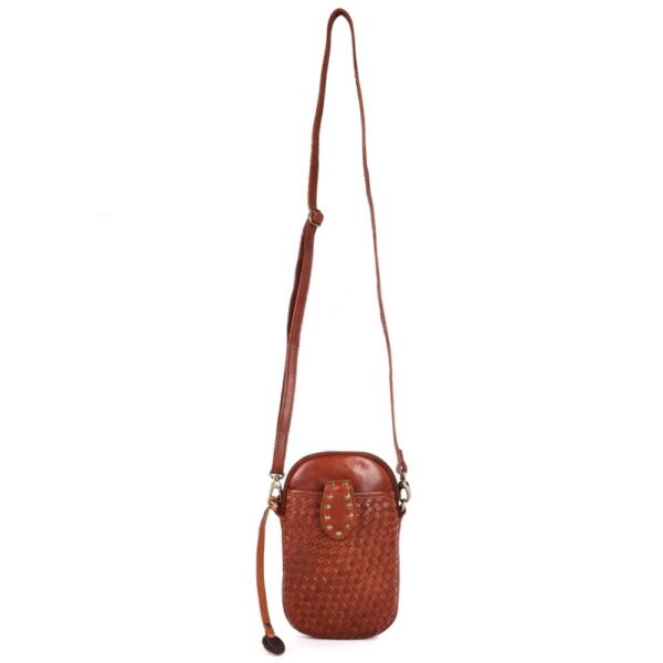 Genuine Leather Small Leather Crossbody Bags For Women Cell Phone Purse With Adjustable & Detachable Strap