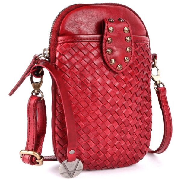 Genuine Leather Small Leather Crossbody Bags For Women Cell Phone Purse With Adjustable & Detachable Strap