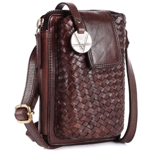 Genuine Leather Small Leather Crossbody Bags For Women Cell Phone Purse, Trendy Casual Detachable Strap