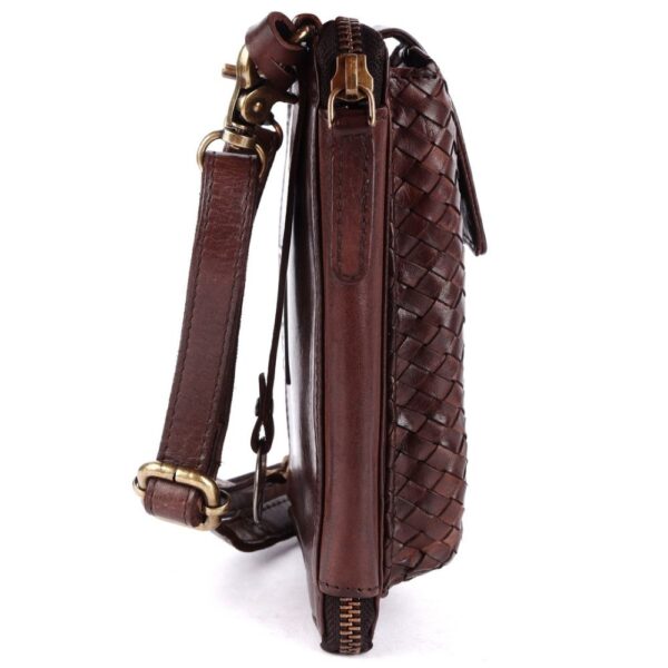 Genuine Leather Small Leather Crossbody Bags For Women Cell Phone Purse, Trendy Casual Detachable Strap