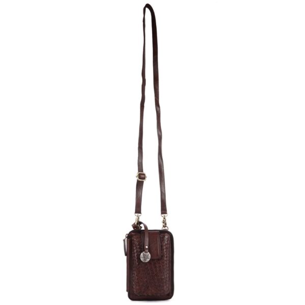 Genuine Leather Small Leather Crossbody Bags For Women Cell Phone Purse, Trendy Casual Detachable Strap