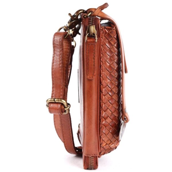 Genuine Leather Small Leather Crossbody Bags For Women Cell Phone Purse, Trendy Casual Detachable Strap