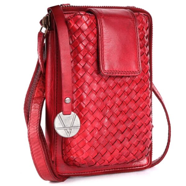 Genuine Leather Small Leather Crossbody Bags For Women Cell Phone Purse, Trendy Casual Detachable Strap