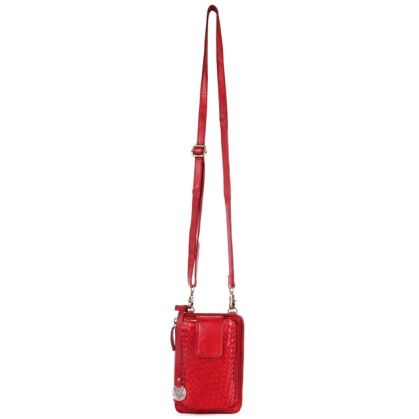 Genuine Leather Small Leather Crossbody Bags For Women Cell Phone Purse, Trendy Casual Detachable Strap